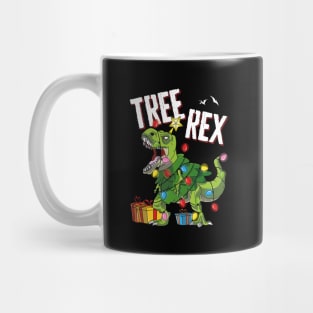 Tree Rex Boys Kids Dinosaur T Rex Funny Christmas Mug